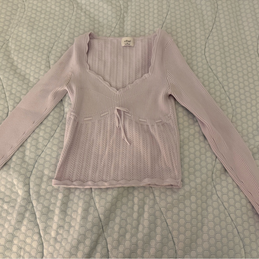 Wilfred Lilac V-Neck Sweater